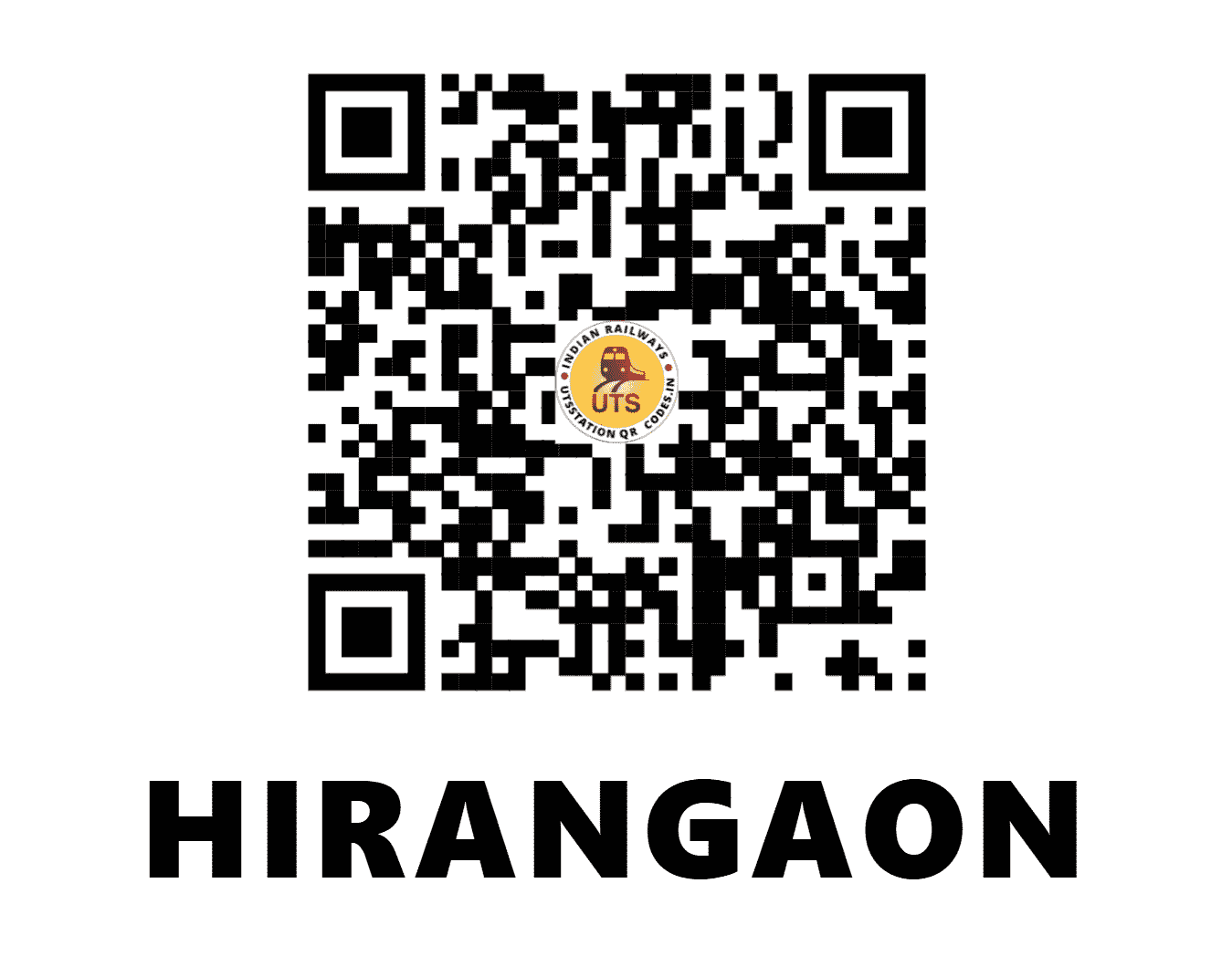 UTS QR Code for HIRANGAON - HNG (NC - UTTAR PRADESH)